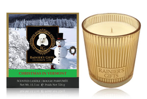 Rainier’s Gifts Classic Scented Candle (Christmas in Vermont) - Aromatherapy, 11.5 oz, 55-65 Hours Average Burn Time