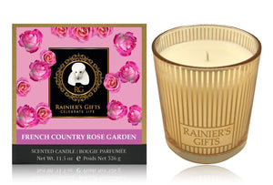 Rainier’s Gifts Classic Scented Candle (French Country Rose Garden) - Aromatherapy, 11.5 oz, 55-65 Hours Average Burn Time