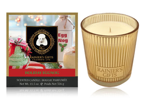 Rainier’s Gifts Classic Scented Candle (Holiday Eggnog) - Aromatherapy, 11.5 oz, 55-65 Hours Average Burn Time